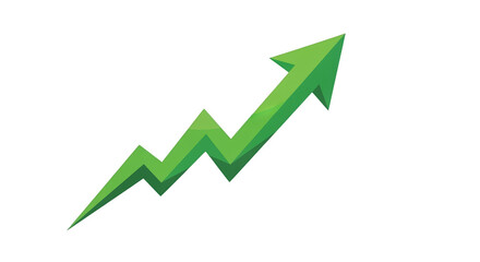 Upward zigzag arrow indicating growth