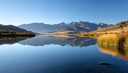 Mountain Lake with Reflection