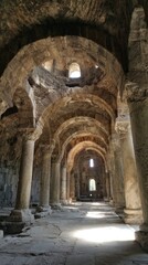 Obraz premium Ancient stone arches create a serene atmosphere