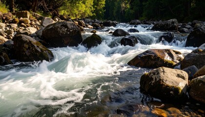 Fototapeta premium Clear River in Forest