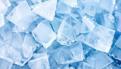 Top View of Ice Cube Background