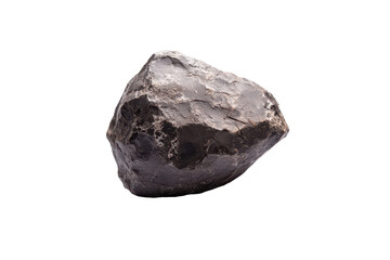 Unique meteor specimen displayed against a plain white background capturing intricate textures and details in gigapixel quality for educational and scientific use