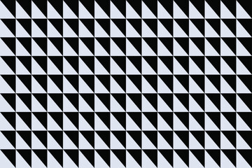 Naklejka premium Triangle shape pattern background - Geometric shape seamless vector illustration suit for texture, fabric, ceremony, packaging, seminar background, decoration with black-white color