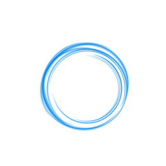 Abstract Circular Brush Ring with Blue Swirl Effect and Transparent Background for Elegant Frame Use