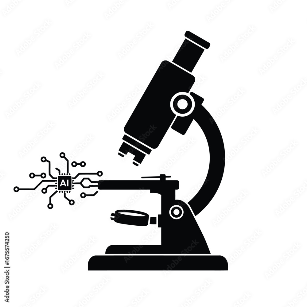 Poster microscope with a i chip artificial intelligence