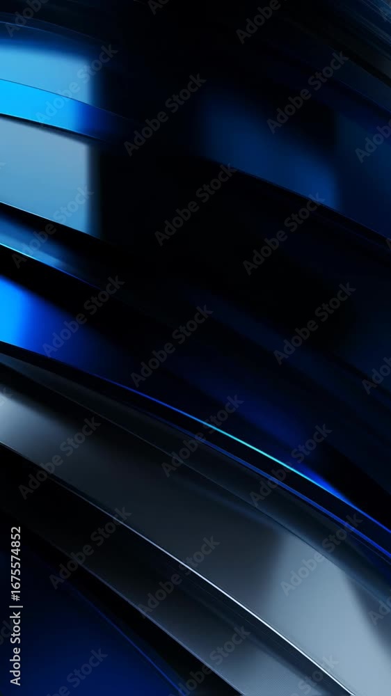 Poster a stunning abstract design featuring mesmerizing blue and black swirling shapes that appear to be in