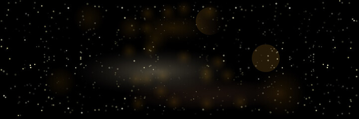 bokeh of water fly and lights on black background. GOLD BOKEH LIGHTS Background. Christmas background. Powder PNG. Abstract orange bokeh background. Fine, shiny dust bokeh particles fall off slightly.