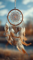 Dream catcher sways in the breeze