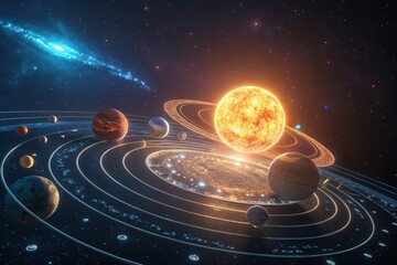 Futuristic Solar System Model