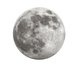 Fototapeta premium Full Moon on Black Background