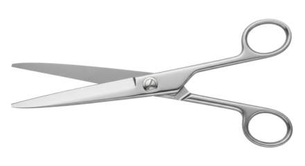 Sharp Stainless Steel Scissors Isolated White Background