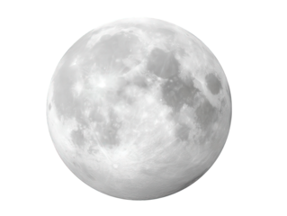 Full Moon on Black Background