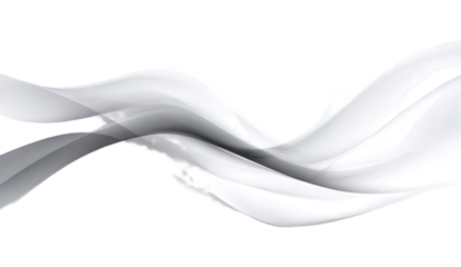 Abstract White Milk Splash Flowing Dynamically on Transparent Background