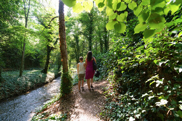 Mother with child walking be a great way for a family to spend quality time together. It is an...