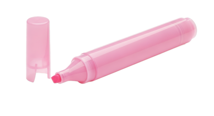 Pink Highlighter Marker Pen Office Supply Stationery