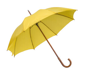 Yellow Umbrella on Transparent Background