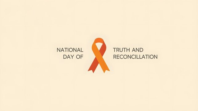 National Day of Truth and Reconciliation Orange Ribbon Awareness Concept