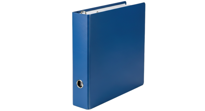 Blue Office Binder Storage Document Filing System - Powered by Adobe