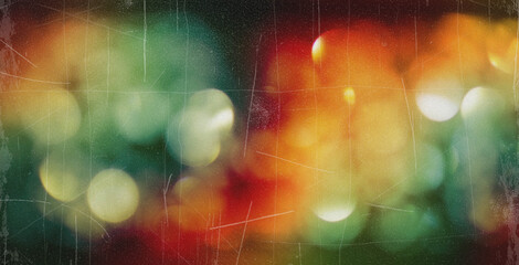 Old film light leaks texture with scratches, noise, iridescent light. Rainbow lens flare effect,...