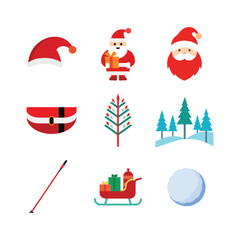 Christmas Icons Bundle: Trees, Wreaths, Reindeer, Hats & More