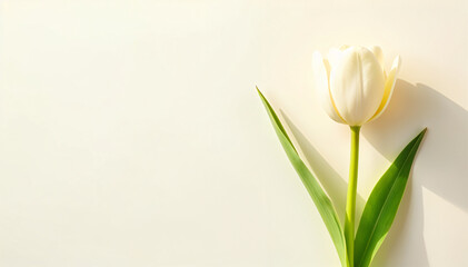 Fototapeta premium Arrangement of white flowers with petals falling on a black background creating a delicate floral design