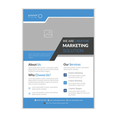 Obraz premium Editable A4 Size Company Flyer Template in Modern Abstract Style