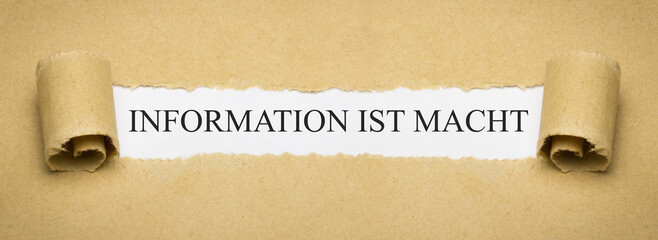 Information ist Macht