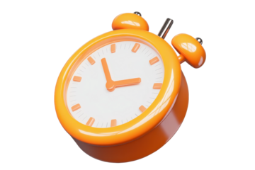 Colorful orange stopwatch displays time clearly with a fun design perfect for tracking activities in a vibrant setting