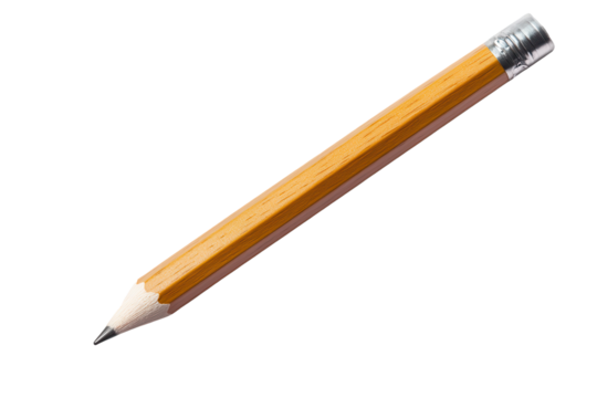 Close-up view of a natural wood pencil with a white eraser, showcasing its simple design and craftsmanship in a well-lit setting ideal for writing and drawing