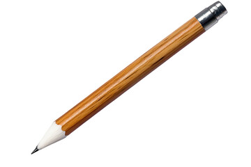 Natural wood pencil with white eraser displayed on a light background, showcasing its simple design and practical use for writing and drawing tasks