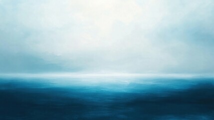 Fototapeta premium Serene Blue Ocean Mist Landscape.