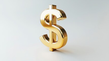 Obraz premium Golden Dollar Sign Symbol.