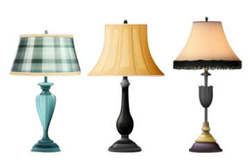 Stylish table lamps in various designs and colors for home decor and lighting