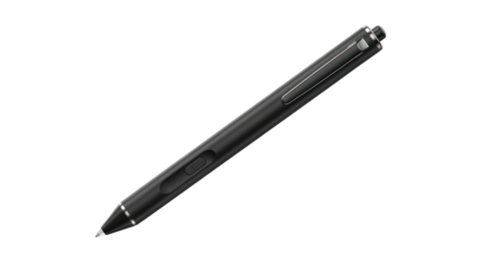 Sleek digital stylus on black backdrop illustrating precision and innovation showcasing refined