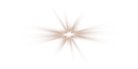 Obraz premium Radiant chocolate brown sunburst with glowing flare and transparent background