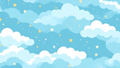 Sky filled with clouds and stars