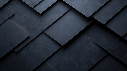 Naklejka premium Abstract geometric concept with dark layered paper shapes