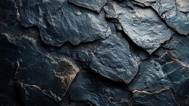 Dark slate stone texture background with rough layers