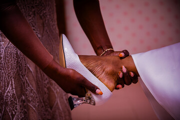 Bride Bridal Wedding Shoes Fancy Ladies Women High Heels Wedge Canvas Boutique Converse