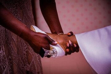 Bride Bridal Wedding Shoes Fancy Ladies Women High Heels Wedge Canvas Boutique Converse