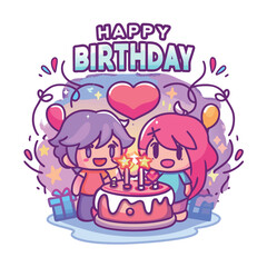 Happy Birthday! Couple celebrating