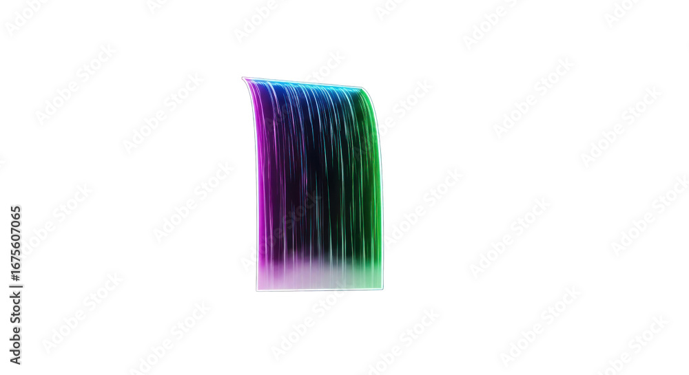 Poster dynamic luminous spectral cascade a captivating abstract display of light