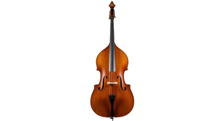 Elegant double bass portrait in a studio setting showcasing craftsmanship and elegance