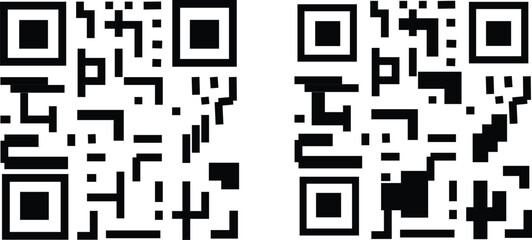 Fototapeta premium QR code icon transparent png. qr code square icon vector illustration 