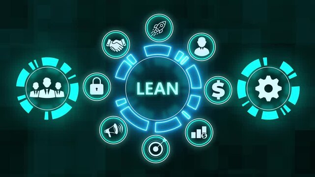 Lean, Six sigma, quality control and manufacturing process management concept. workflow by eliminating non-value-added activities and continuously improving processes.