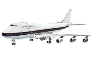 Large transportation aircraft on display featuring a modern airliner design with multiple engines