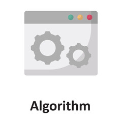  Algorithm,  Vector Icon which can easily modify or edit
