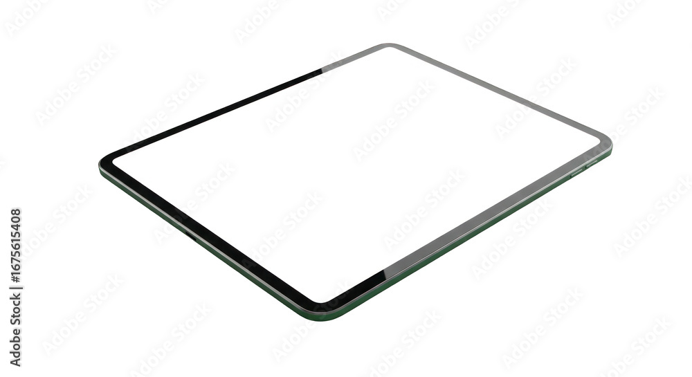 Poster sleek tablet device with a blank screen on a clean black background showcase the product