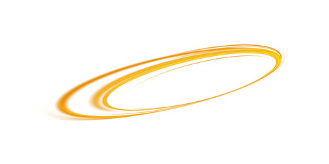 Naklejka premium Futuristic Orange Neon Light with Glowing Swirls, Energy Beams, and Sparkling Star Effects.