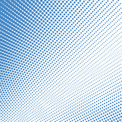 Blue polkadot halftone abstract background vector image design with dotted pattern